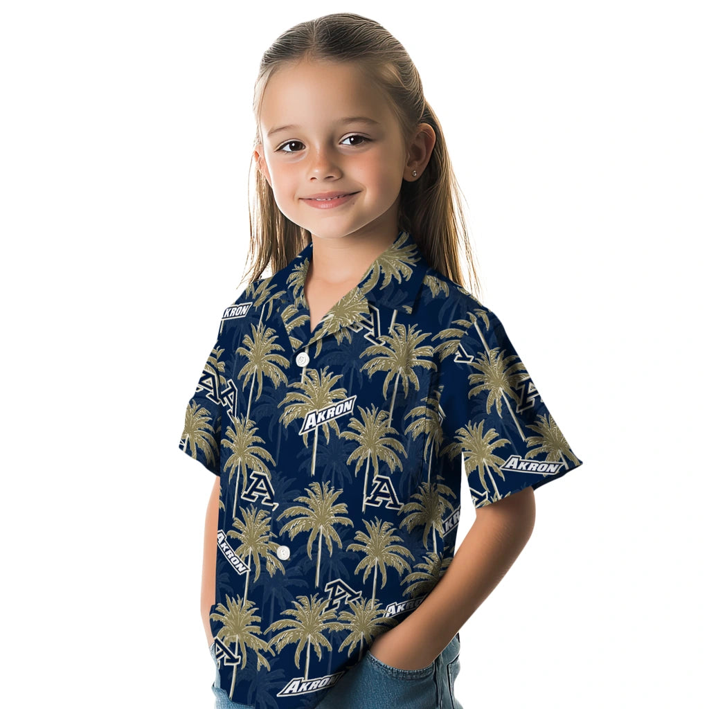 Akron Zips Hawaiian Shirt - Palm Tree Motif | Moonbestprint