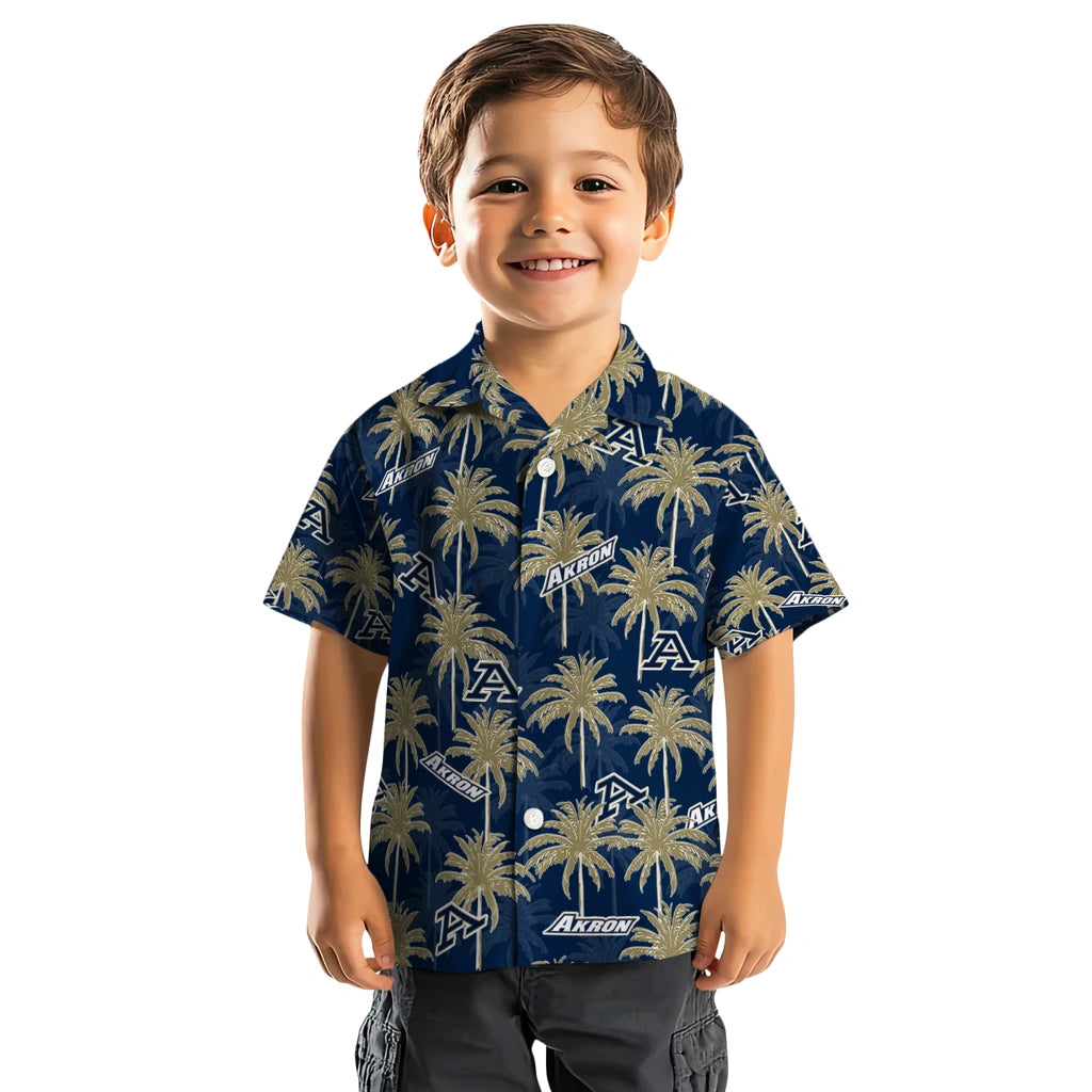 Akron Zips Hawaiian Shirt - Palm Tree Motif | Moonbestprint
