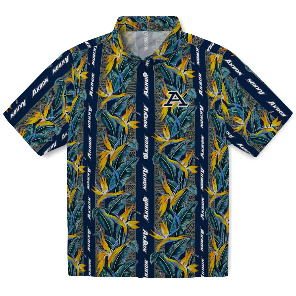Akron Zips Hawaiian Shirt - Paradise Vines | Moonbestprint