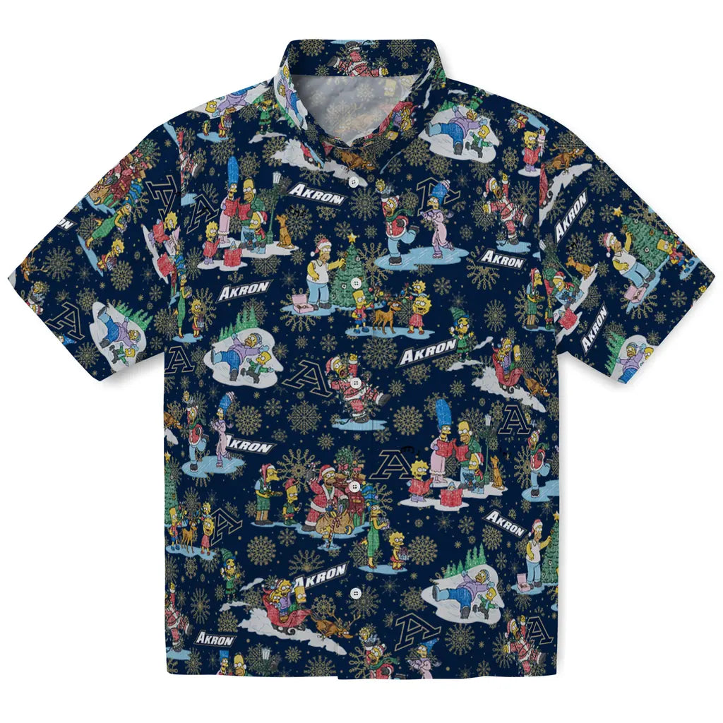 Akron Zips Hawaiian Shirt - Simpsons Christmas | Moonbestprint
