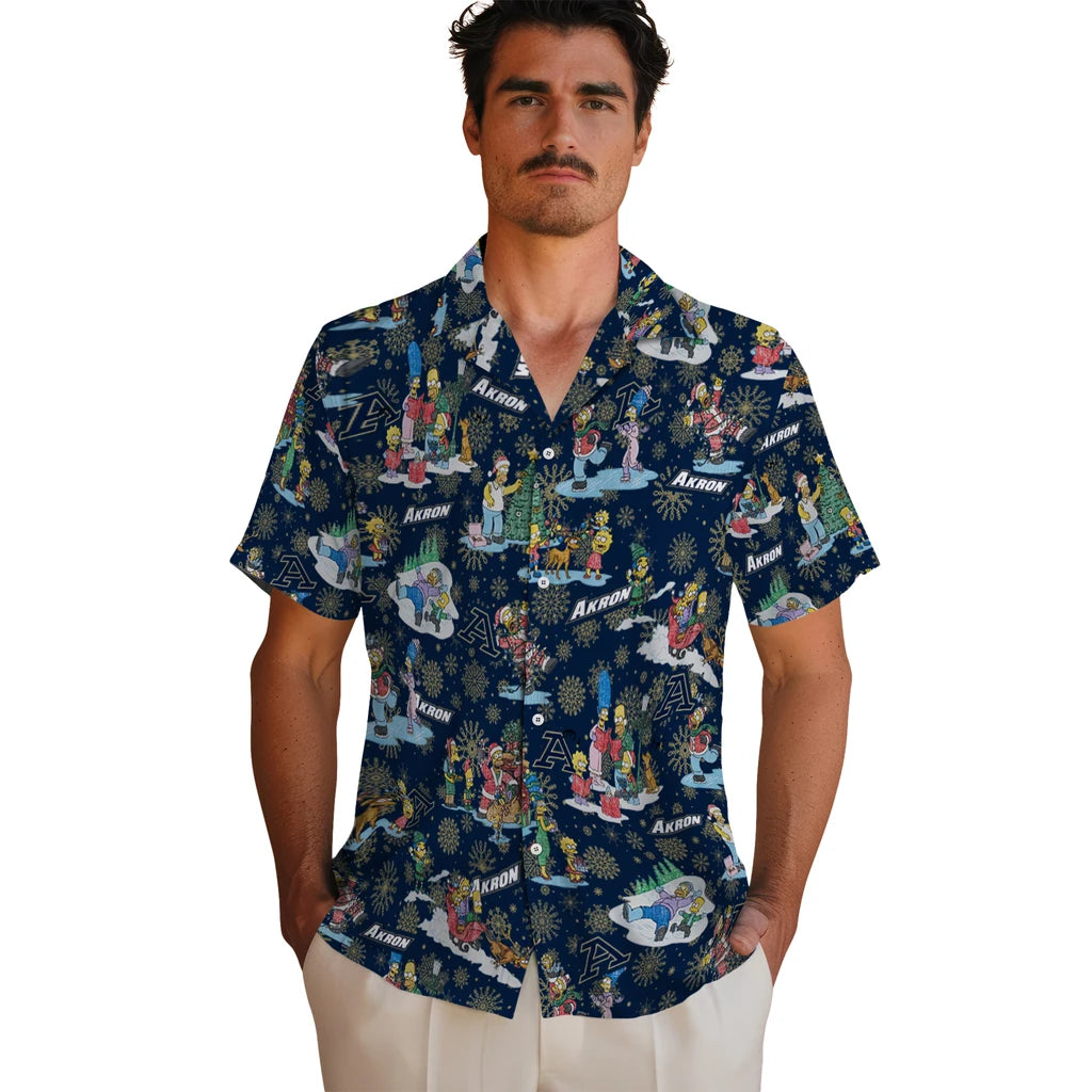 Akron Zips Hawaiian Shirt - Simpsons Christmas | Moonbestprint