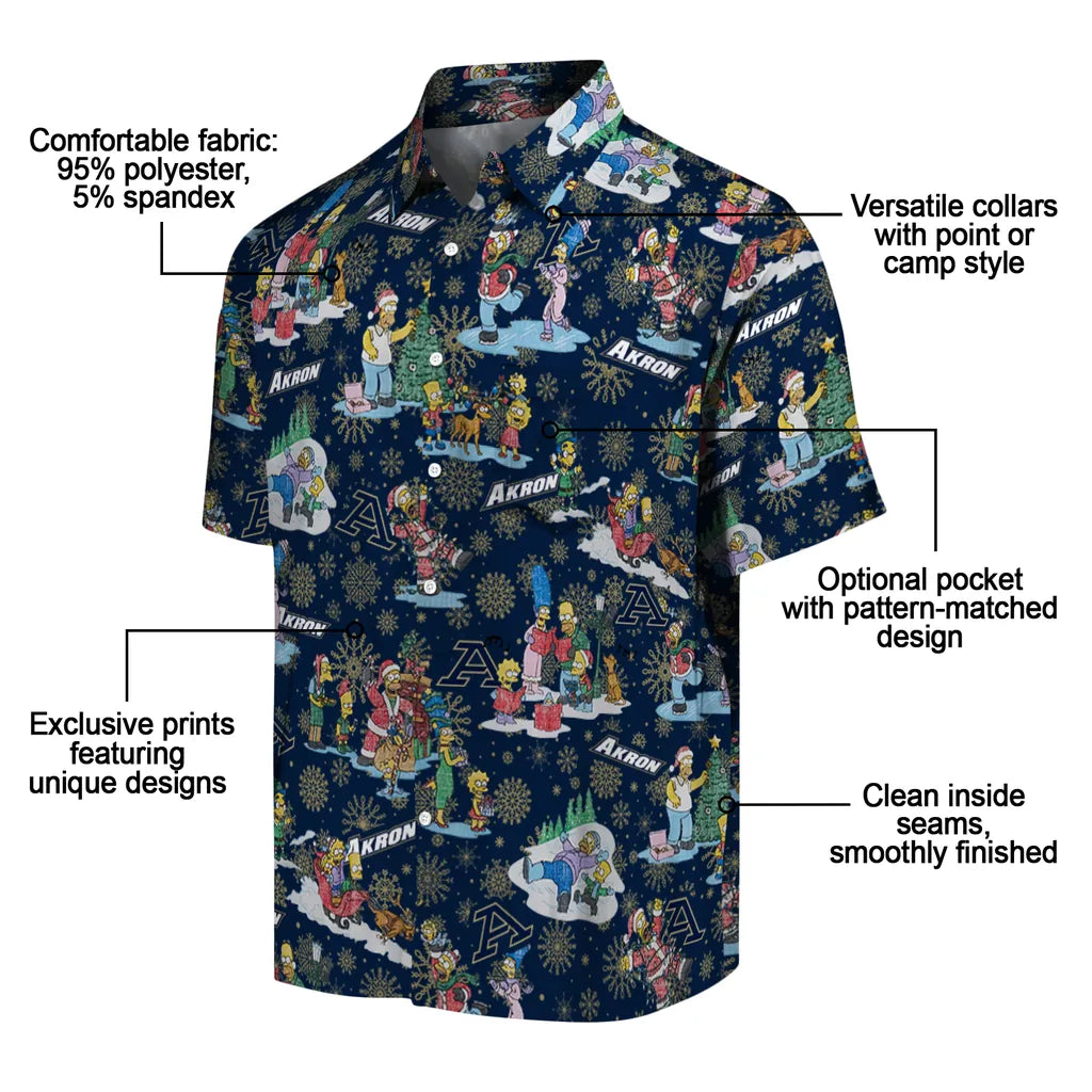 Akron Zips Hawaiian Shirt - Simpsons Christmas | Moonbestprint