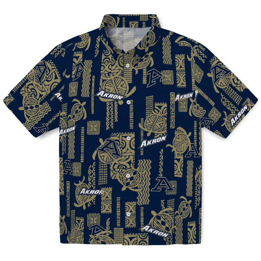 Akron Zips Hawaiian Shirt - Turtle Lines | Moonbestprint