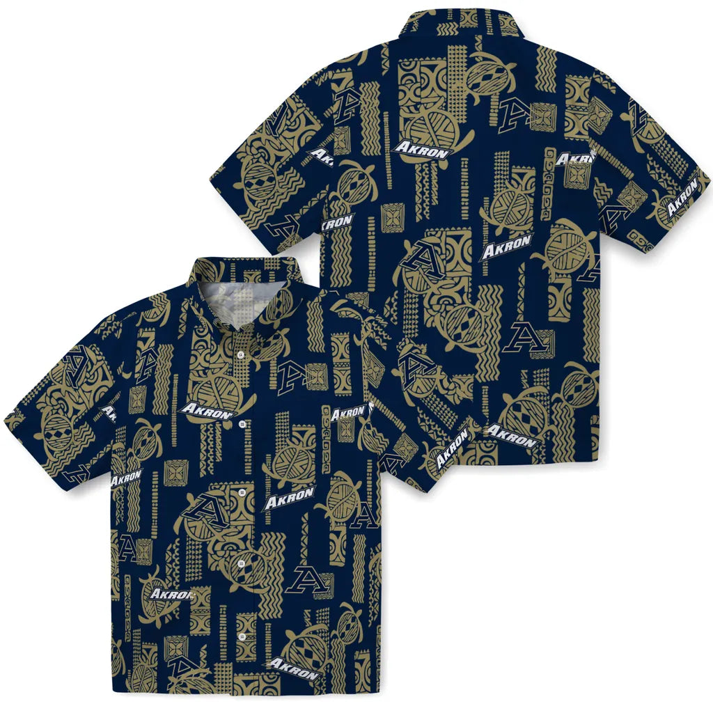Akron Zips Hawaiian Shirt - Turtle Lines | Moonbestprint