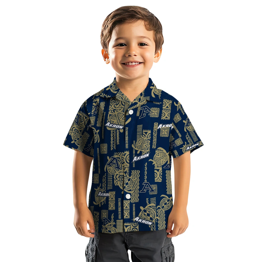 Akron Zips Hawaiian Shirt - Turtle Lines | Moonbestprint