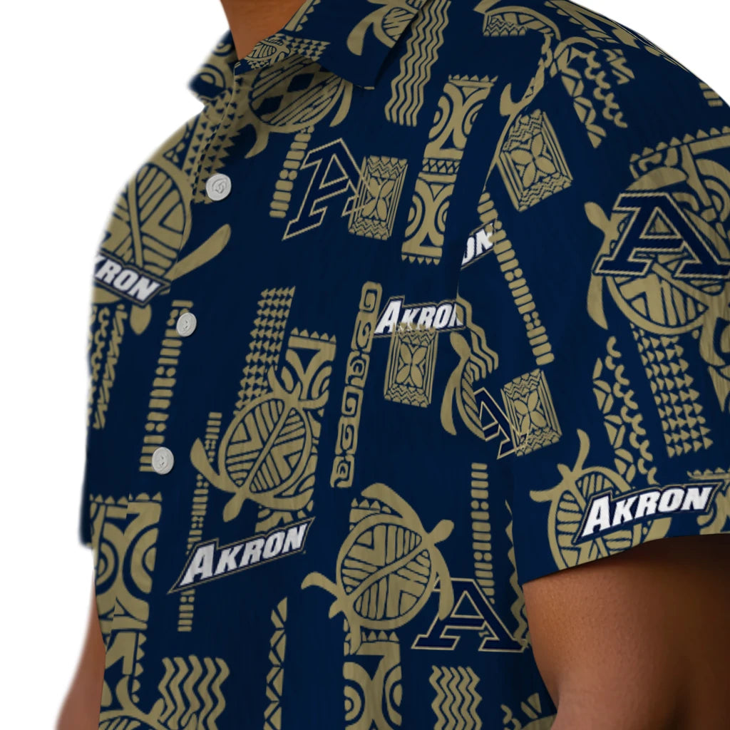Akron Zips Hawaiian Shirt - Turtle Lines | Moonbestprint