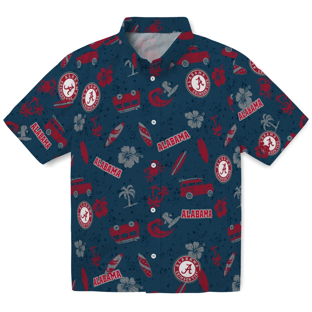 Alabama Crimson Tide Hawaiian Shirt - Beach Vibe | Moonbestprint