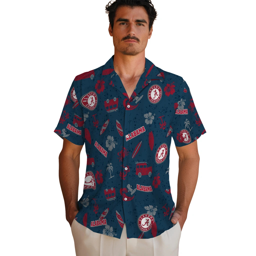 Alabama Crimson Tide Hawaiian Shirt - Beach Vibe | Moonbestprint