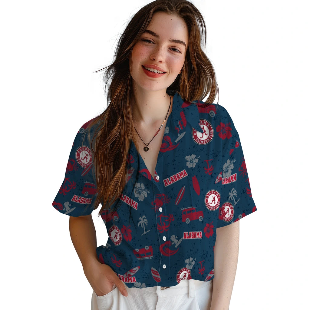 Alabama Crimson Tide Hawaiian Shirt - Beach Vibe | Moonbestprint