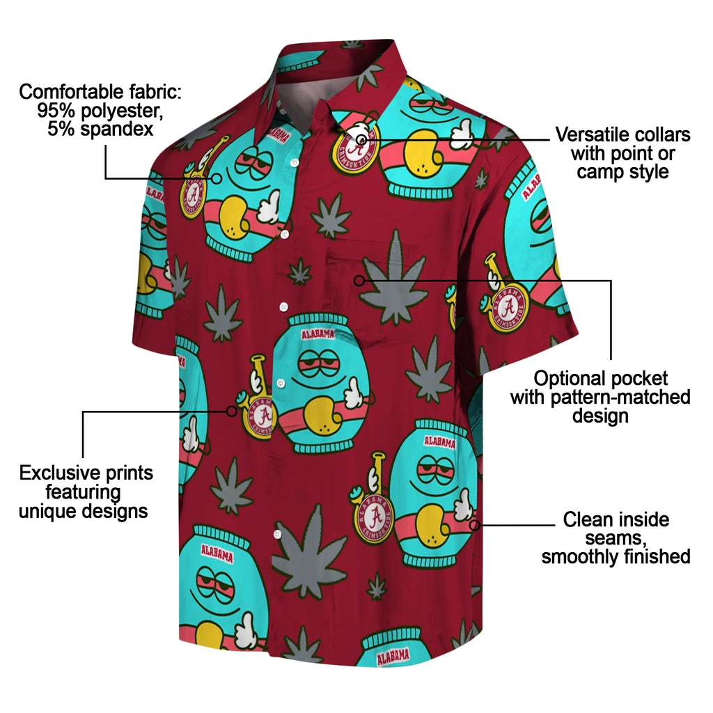 Alabama Crimson Tide Hawaiian Shirt - Chill Vibe | Moonbestprint