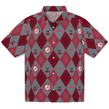Alabama Crimson Tide Hawaiian Shirt - Golfing Plaid | Moonbestprint