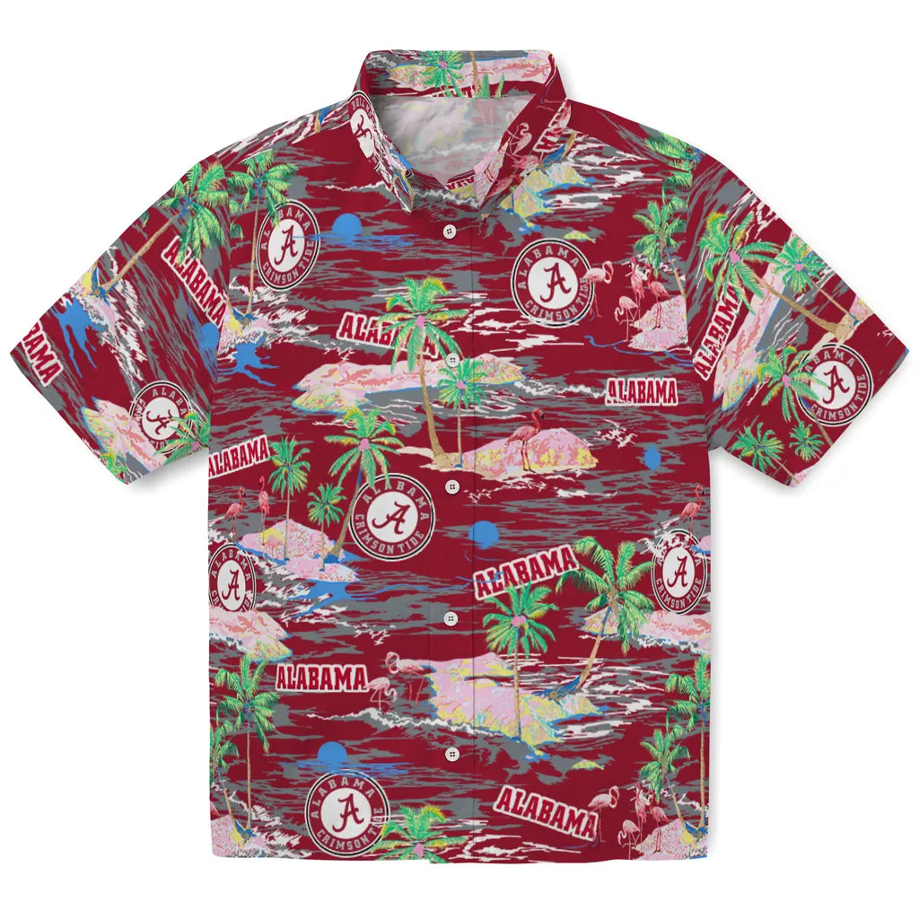 Alabama Crimson Tide Hawaiian Shirt - Hawaii Island | Moonbestprint