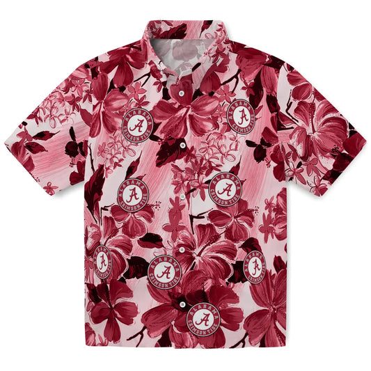 Alabama Crimson Tide Hawaiian Shirt - Hibiscus Arrangement | Moonbestprint