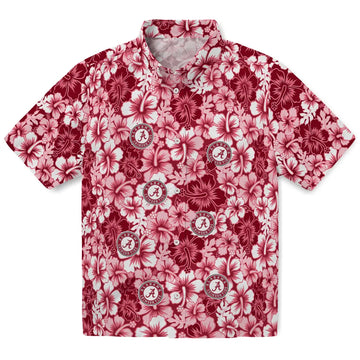 Alabama Crimson Tide Hawaiian Shirt - Hibiscus Blooms | Moonbestprint