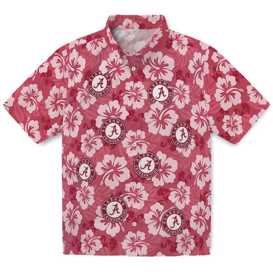 Alabama Crimson Tide Hawaiian Shirt - Hibiscus Cluster | Moonbestprint