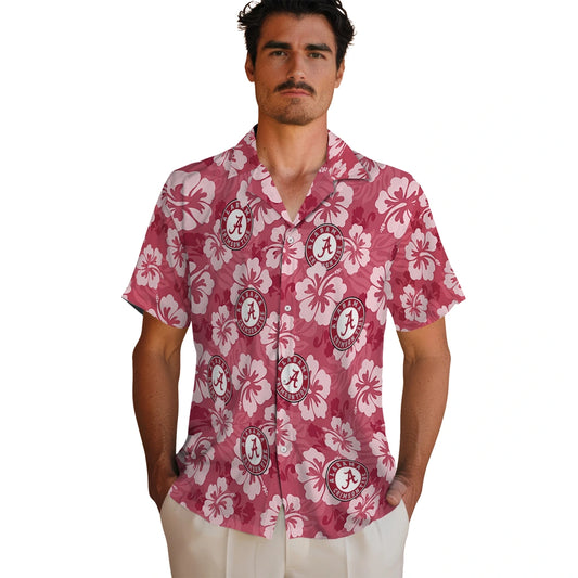 Alabama Crimson Tide Hawaiian Shirt - Hibiscus Cluster | Moonbestprint