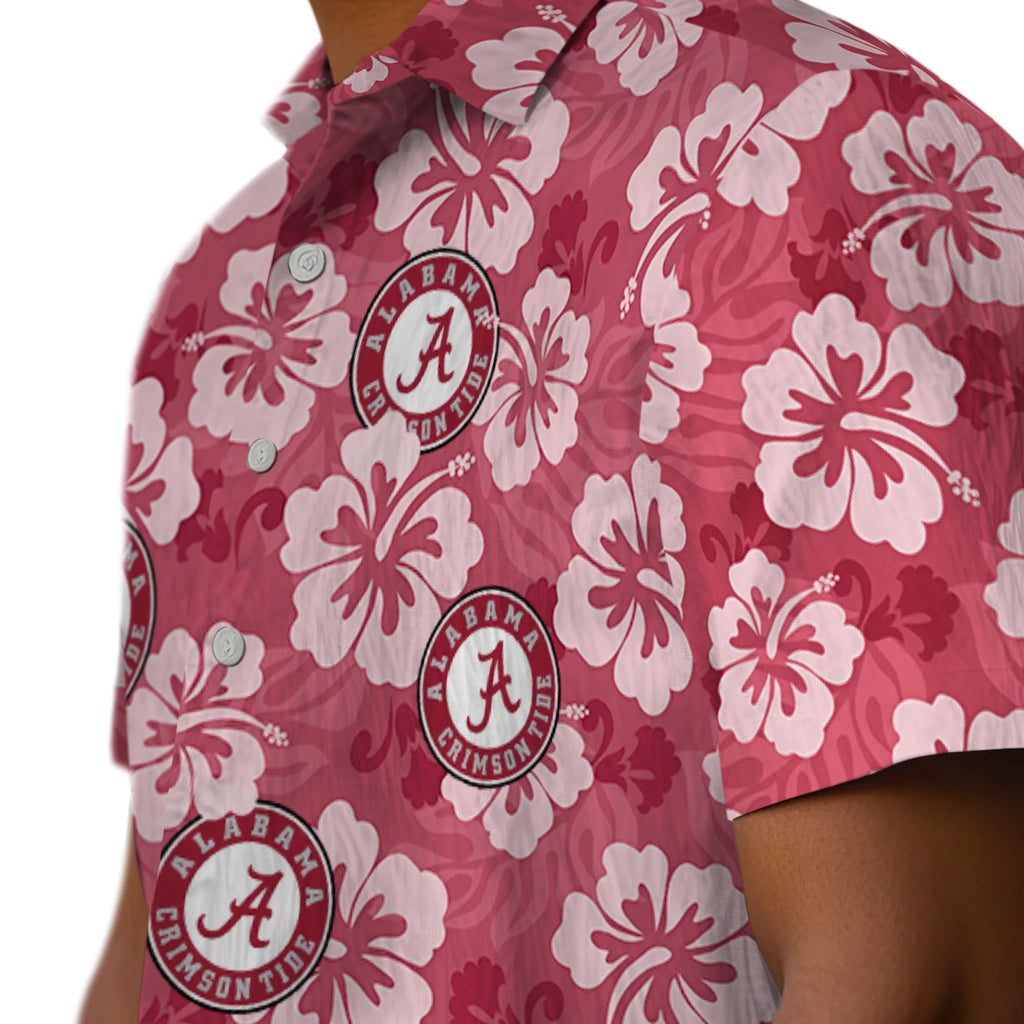 Alabama Crimson Tide Hawaiian Shirt - Hibiscus Cluster | Moonbestprint