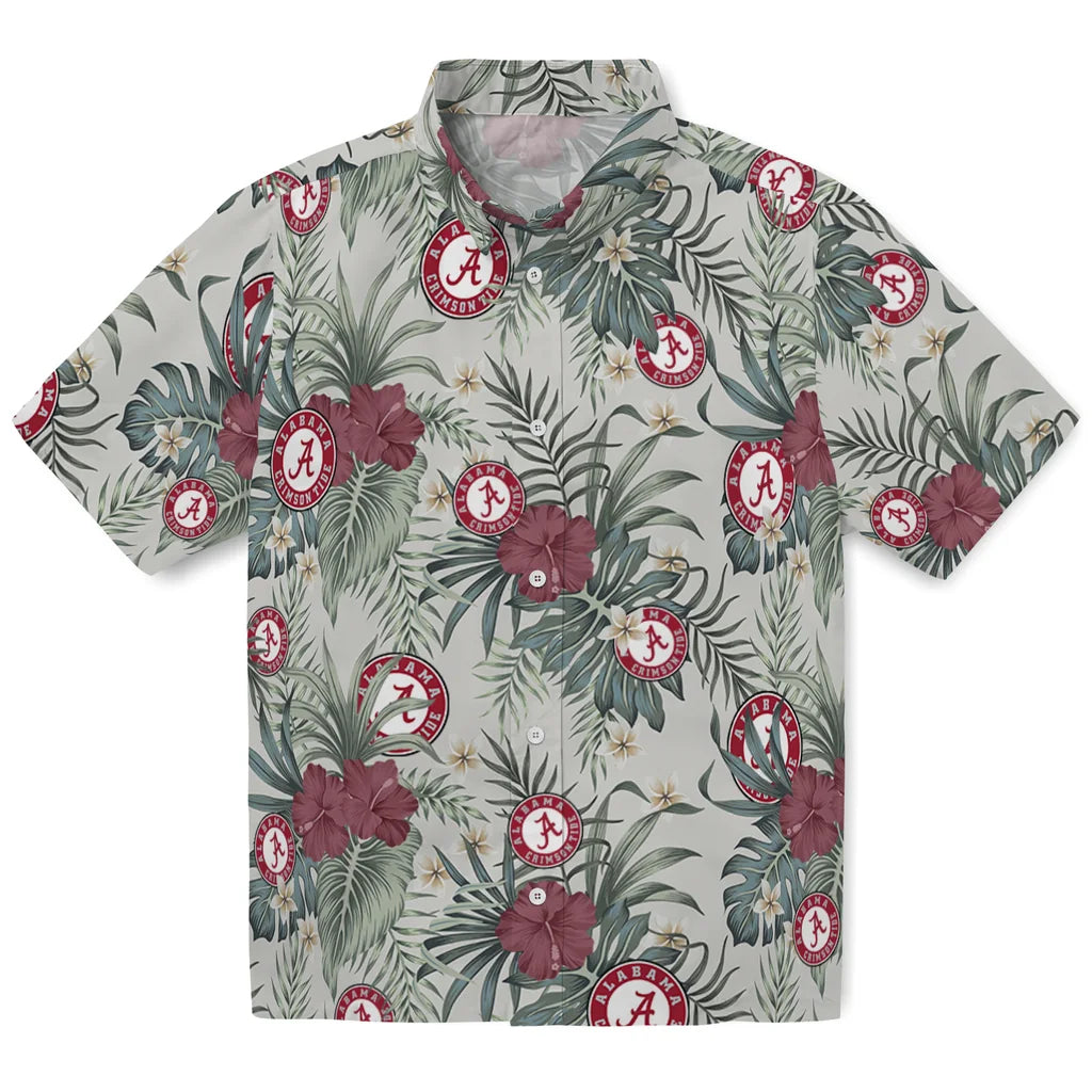 Alabama Crimson Tide Hawaiian Shirt - Hibiscus Designs | Moonbestprint