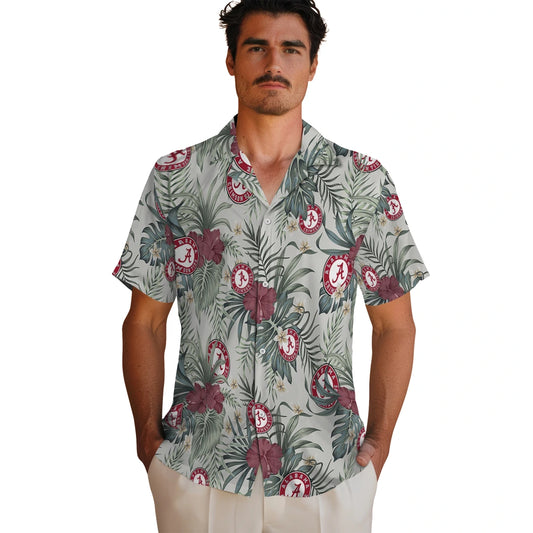 Alabama Crimson Tide Hawaiian Shirt - Hibiscus Designs | Moonbestprint