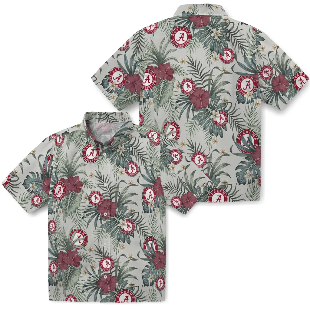 Alabama Crimson Tide Hawaiian Shirt - Hibiscus Designs | Moonbestprint