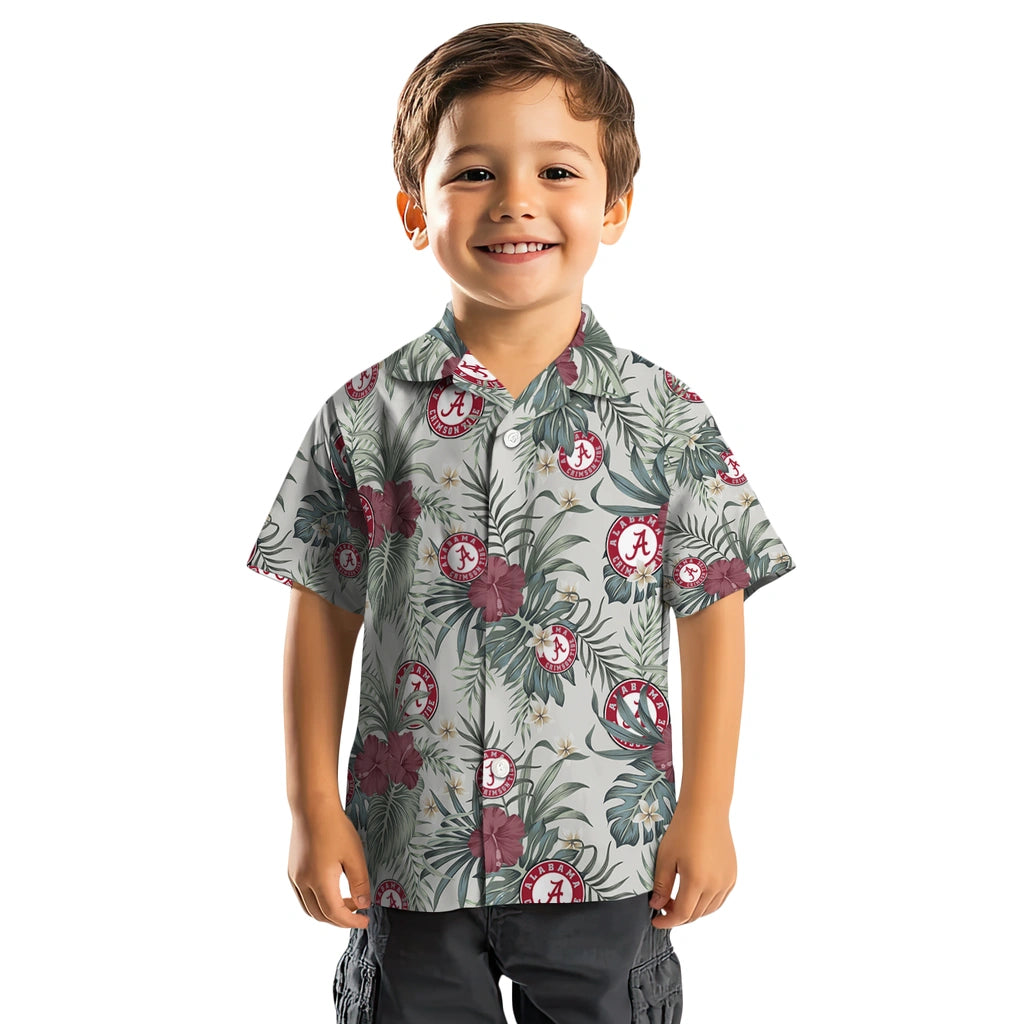 Alabama Crimson Tide Hawaiian Shirt - Hibiscus Designs | Moonbestprint