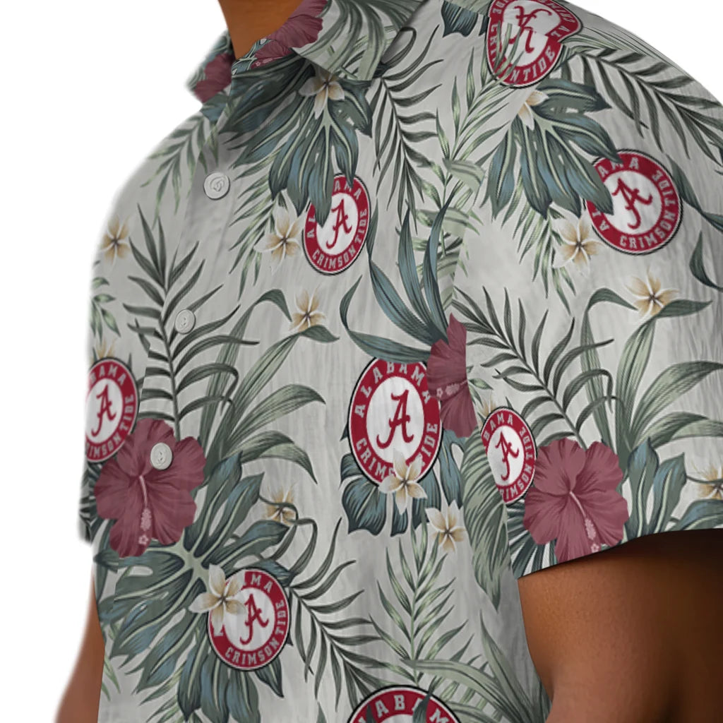 Alabama Crimson Tide Hawaiian Shirt - Hibiscus Designs | Moonbestprint