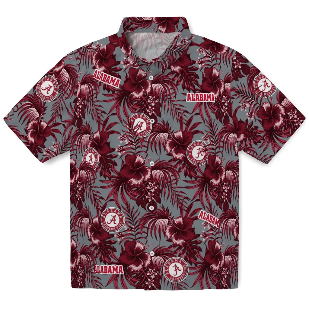 Alabama Crimson Tide Hawaiian Shirt - Hibiscus Exotic | Moonbestprint