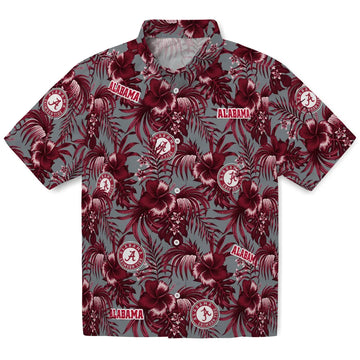 Alabama Crimson Tide Hawaiian Shirt - Hibiscus Exotic | Moonbestprint