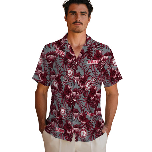Alabama Crimson Tide Hawaiian Shirt - Hibiscus Exotic | Moonbestprint