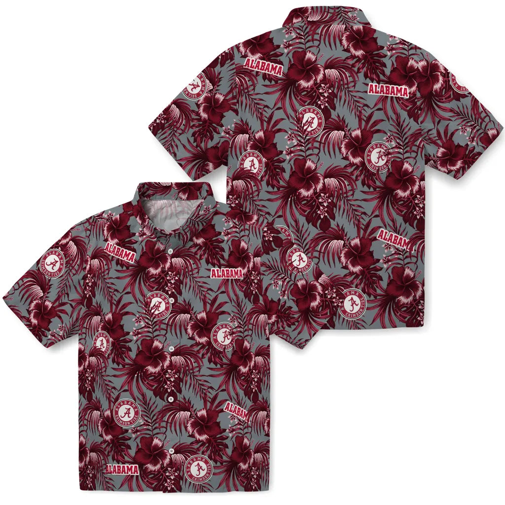 Alabama Crimson Tide Hawaiian Shirt - Hibiscus Exotic | Moonbestprint