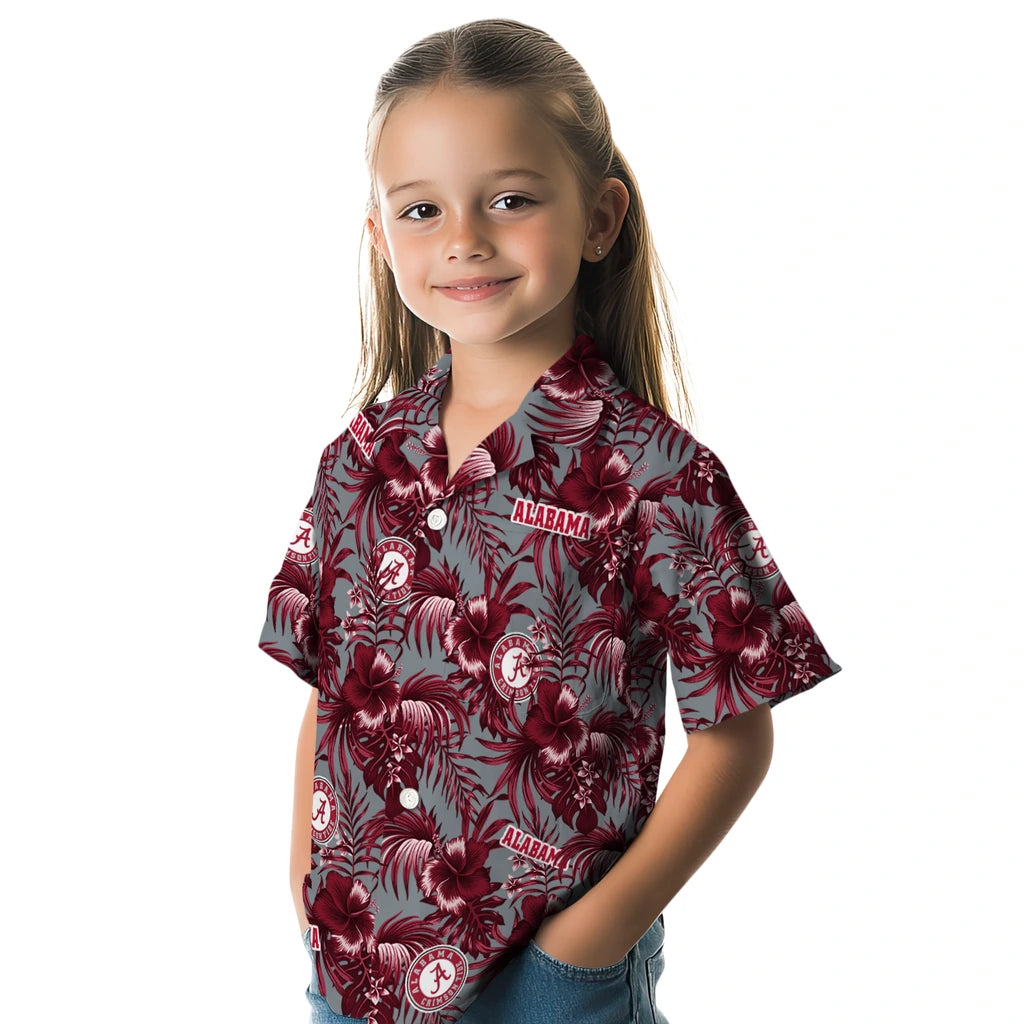 Alabama Crimson Tide Hawaiian Shirt - Hibiscus Exotic | Moonbestprint