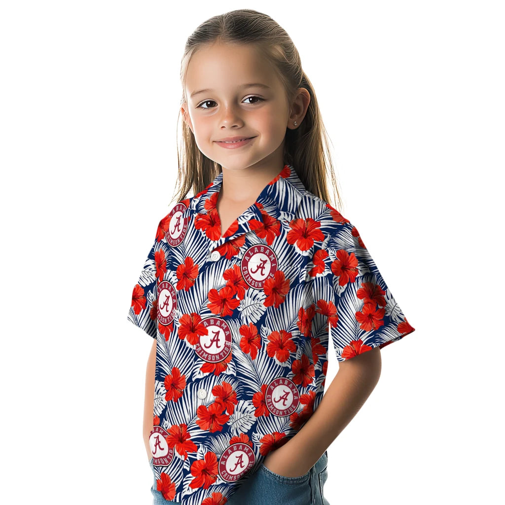 Alabama Crimson Tide Hawaiian Shirt - Hibiscus Fiesta | Moonbestprint