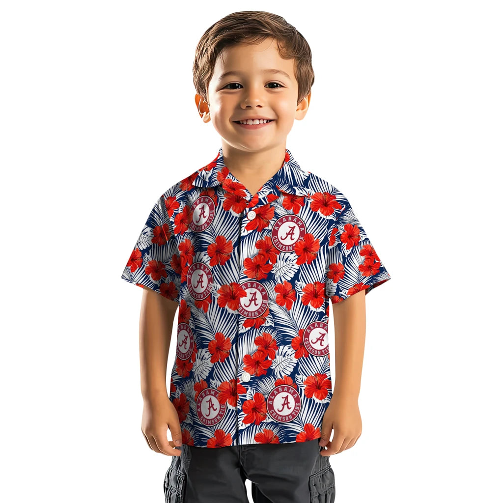 Alabama Crimson Tide Hawaiian Shirt - Hibiscus Fiesta | Moonbestprint