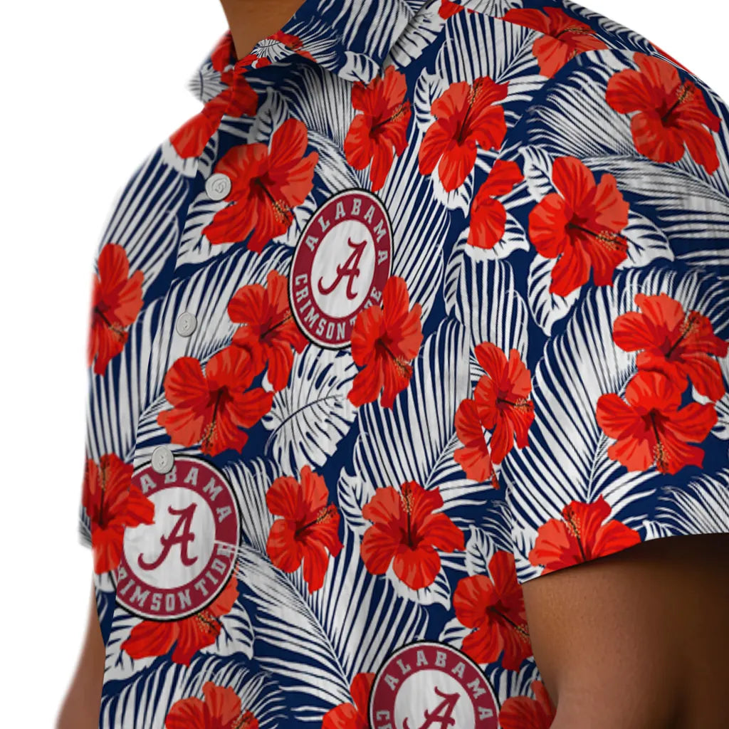 Alabama Crimson Tide Hawaiian Shirt - Hibiscus Fiesta | Moonbestprint