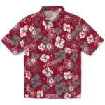 Alabama Crimson Tide Hawaiian Shirt - Hibiscus Flower Design | Moonbestprint