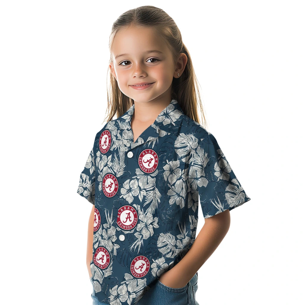 Alabama Crimson Tide Hawaiian Shirt - Hibiscus Flowers | Moonbestprint