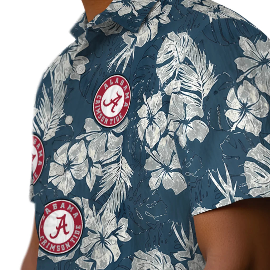 Alabama Crimson Tide Hawaiian Shirt - Hibiscus Flowers | Moonbestprint