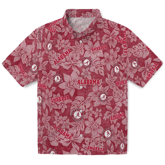 Alabama Crimson Tide Hawaiian Shirt - Hibiscus Oasis | Moonbestprint
