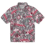Alabama Crimson Tide Hawaiian Shirt - Hibiscus Overlay | Moonbestprint