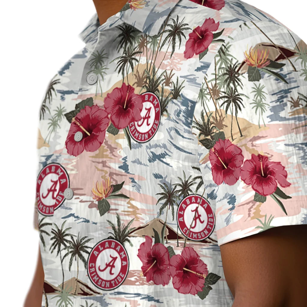 Alabama Crimson Tide Hawaiian Shirt - Hibiscus Seaside | Moonbestprint
