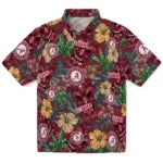 Alabama Crimson Tide Hawaiian Shirt - Hibiscus Tiki Jungle | Moonbestprint