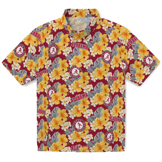Alabama Crimson Tide Hawaiian Shirt - Hibiscus Tropics | Moonbestprint