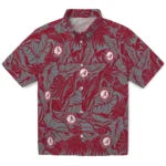 Alabama Crimson Tide Hawaiian Shirt - Monstera Layer | Moonbestprint