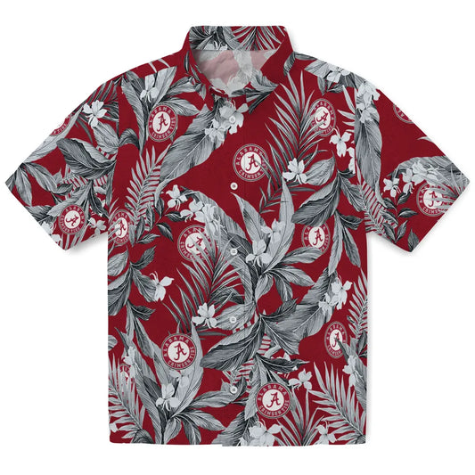 Alabama Crimson Tide Hawaiian Shirt - Palm Leaves | Moonbestprint