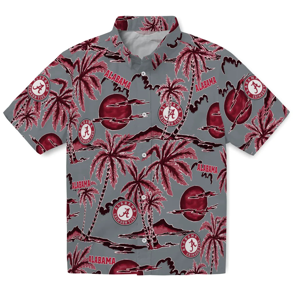 Alabama Crimson Tide Hawaiian Shirt - Palm Sunset | Moonbestprint