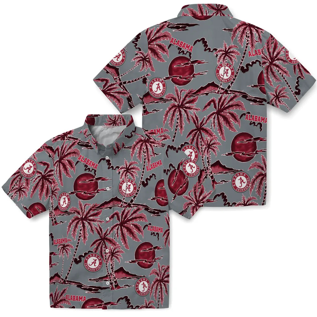 Alabama Crimson Tide Hawaiian Shirt - Palm Sunset | Moonbestprint