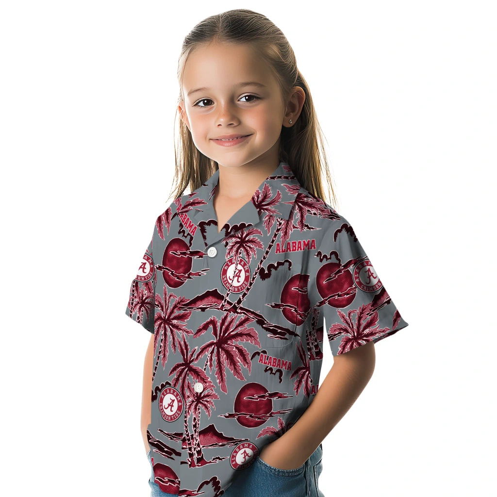 Alabama Crimson Tide Hawaiian Shirt - Palm Sunset | Moonbestprint