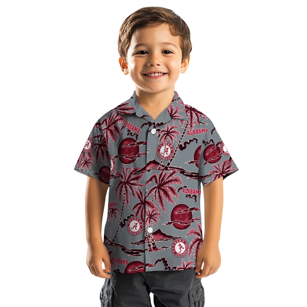 Alabama Crimson Tide Hawaiian Shirt - Palm Sunset | Moonbestprint