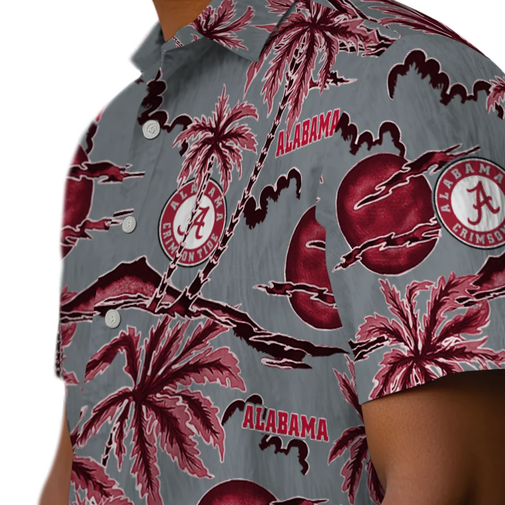 Alabama Crimson Tide Hawaiian Shirt - Palm Sunset | Moonbestprint