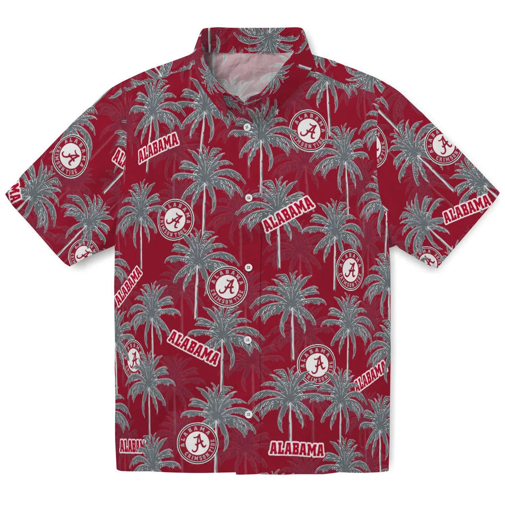 Alabama Crimson Tide Hawaiian Shirt - Palm Tree Motif | Moonbestprint
